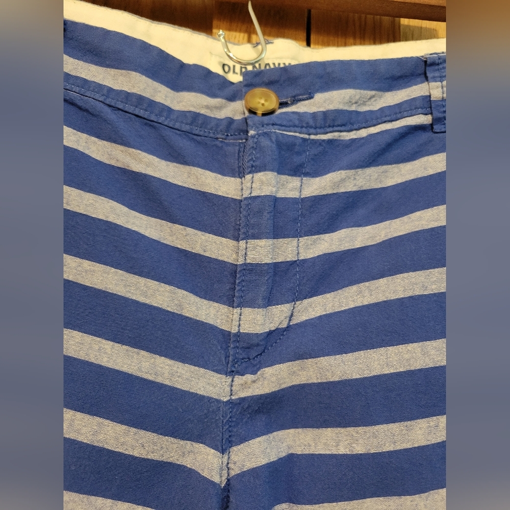 Old Navy Blue and Gray Striped Short Shorts. Womens Size 14 Regular 2014 Y2K - Picture 4 of 8